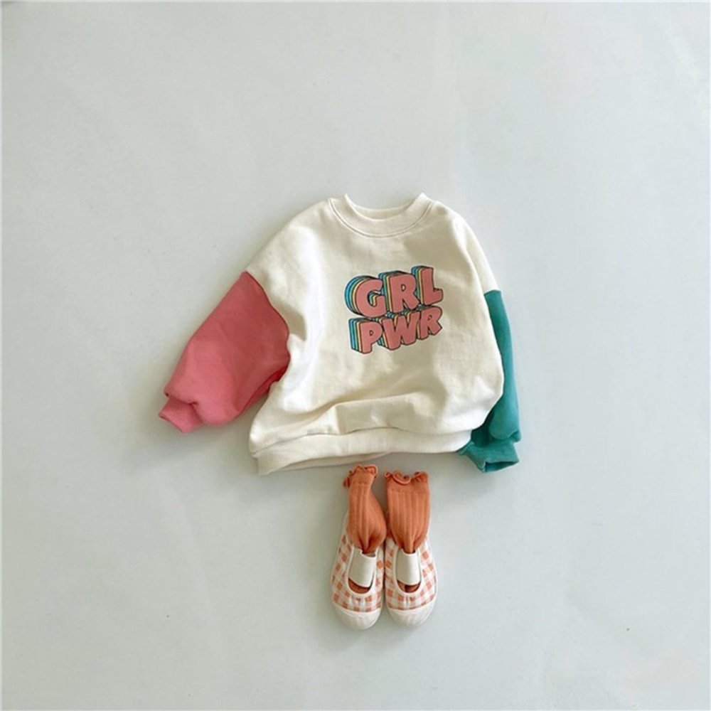 GRL POWER Baby Casual Contrast Sweatshirt 12-18 Months
